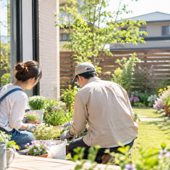 「休日は庭で、好きな花に囲まれて過ごしたい」