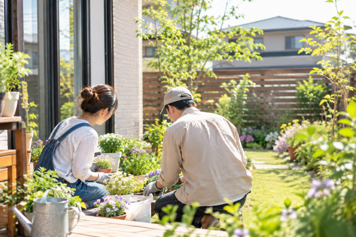 「休日は庭で、好きな花に囲まれて過ごしたい」